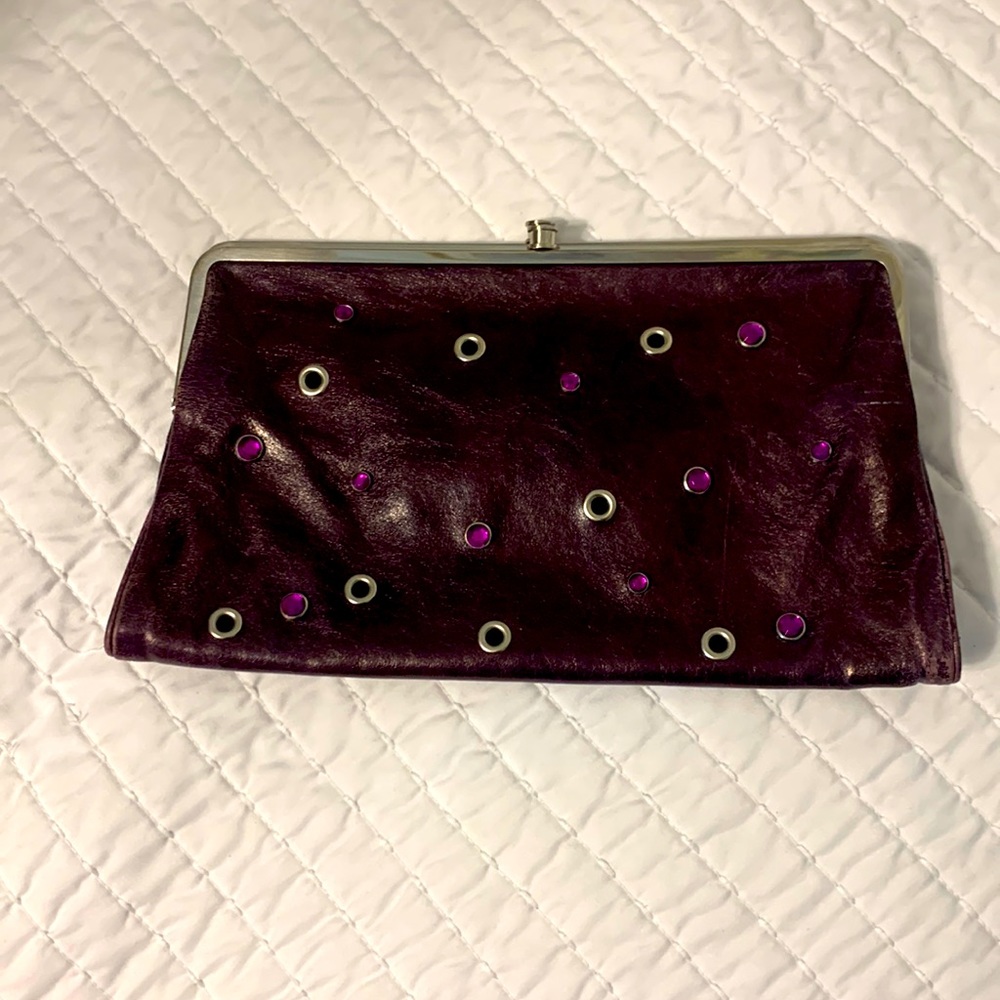 Hobo international Clutch. Purple studded.